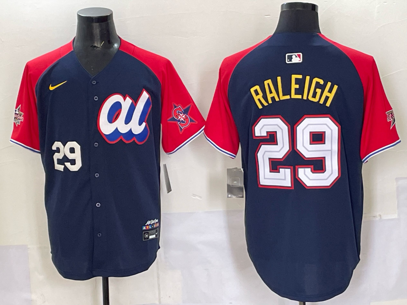Men Seattle Mariners #29 Raleigh Blue MLB  All star Nike 2025 Jersey style 08->seattle mariners->MLB Jersey